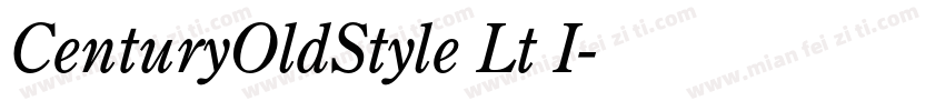 CenturyOldStyle Lt I字体转换